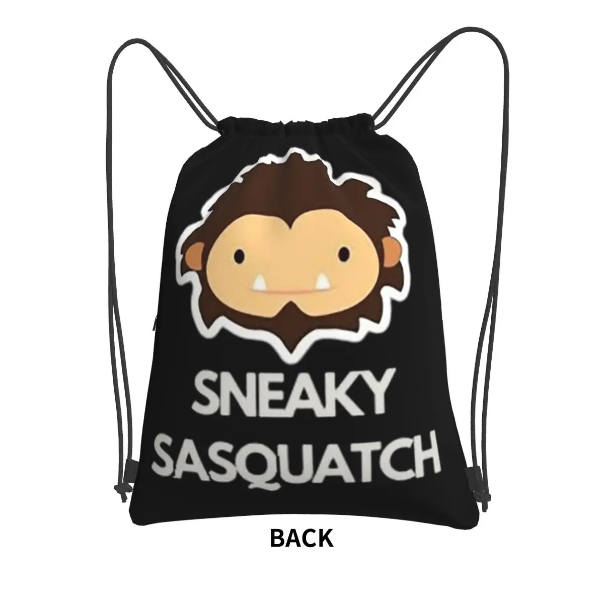 Sneaky Sasquatch Portable Backpacks Drawstring Bag Fashion Drawstring Bundle Pocket Sundries Bags For School Students