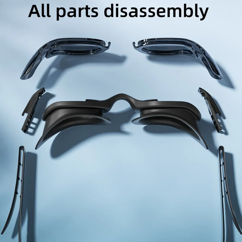 Óculos de natação profissionais unissex para corrida, óculos de natação antiembaçante e à prova d'água para adultos