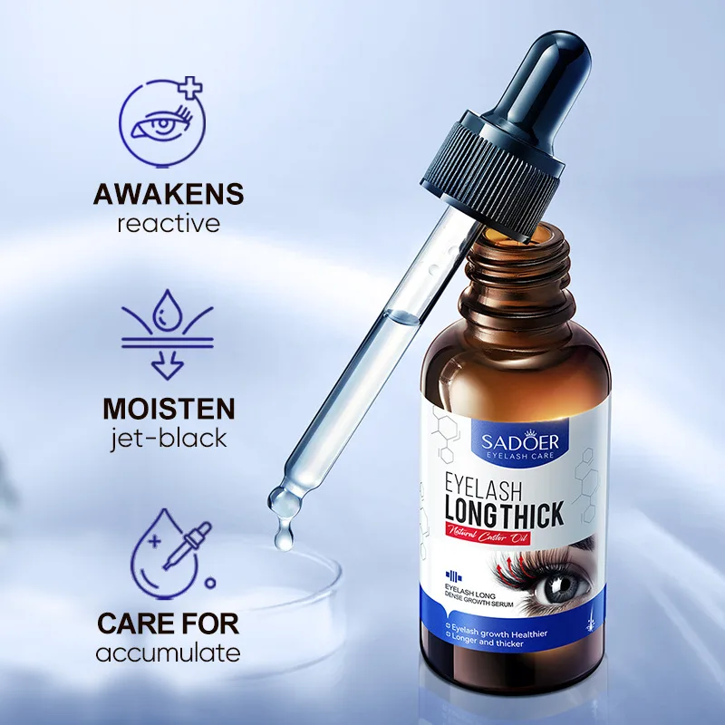 30ml Castor Oil Eyelash Growth Serum Lengthening Thick Curling Up Moisturize Nourishing Liquid Beautiful Eyebrows Eyelash Care