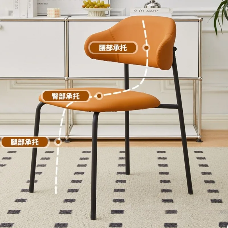 

Nordic ins simple modern light luxury dining chair home restaurant backrest soft bag chair designer leisure stool