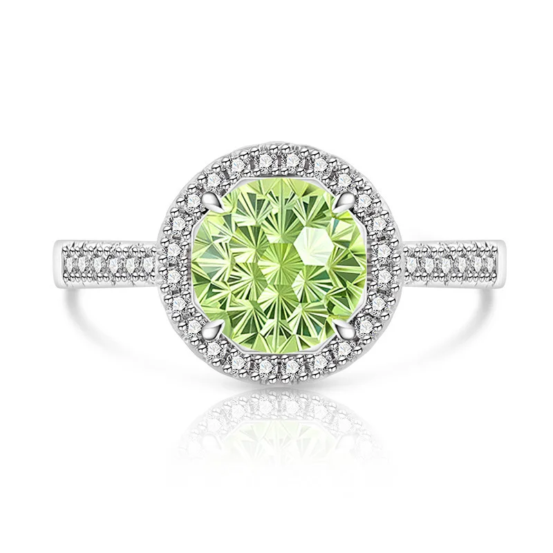 Light Luxury 925 Sterling Silver Shining Millennium Cut Dahlia Cut Princess Round Bag Ring Anniversary Gift