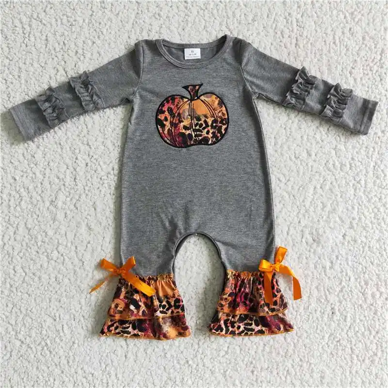 

Wholesale Girls Autumn And Winter Baby Long-Sleeved Jumpsuit Halloween Costume Embroidered Multi-Element Ruffle