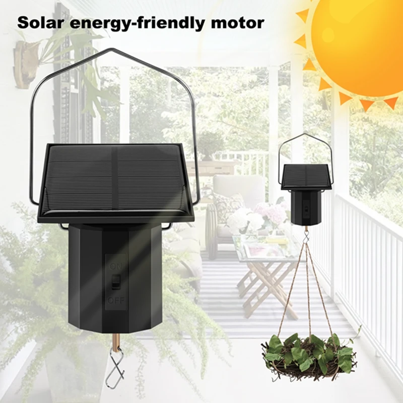 PORK-Solar Hanging Display Motor Rotating Small Motor Solar Energy Wind Spinner Motor Multi-Purposes Rotatable Hook 2Pcs