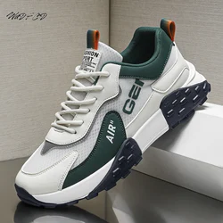 Chunky Sneaker Plus Size 45 46 Men Designer Running Shoes Fashion Casual Leather Mesh Breathable Height Increased Platform Shoes