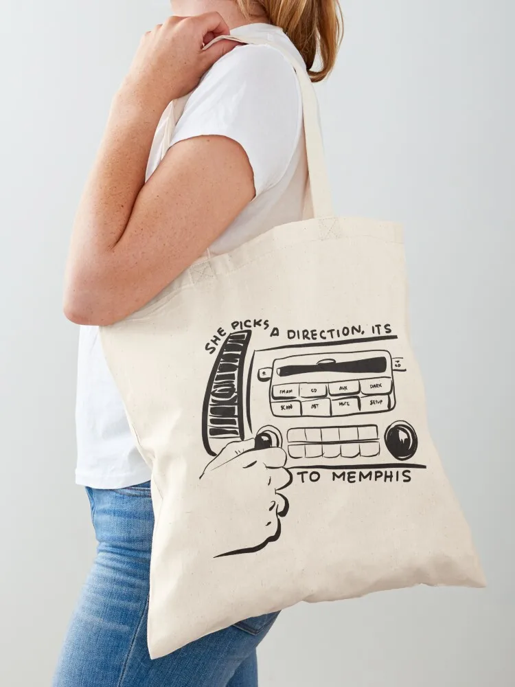 she picks a direction, it’s 90 to memphis Tote Bag bag luxury women Eco bag tote men's hand