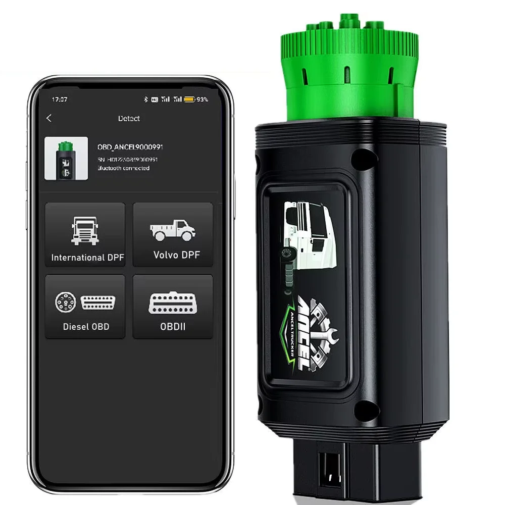 

Wireless Heavy Duty Truck Scanner 9/16 Pin ANCEL HD120 DPF Forced Regen for International All System Diagnostic Tool