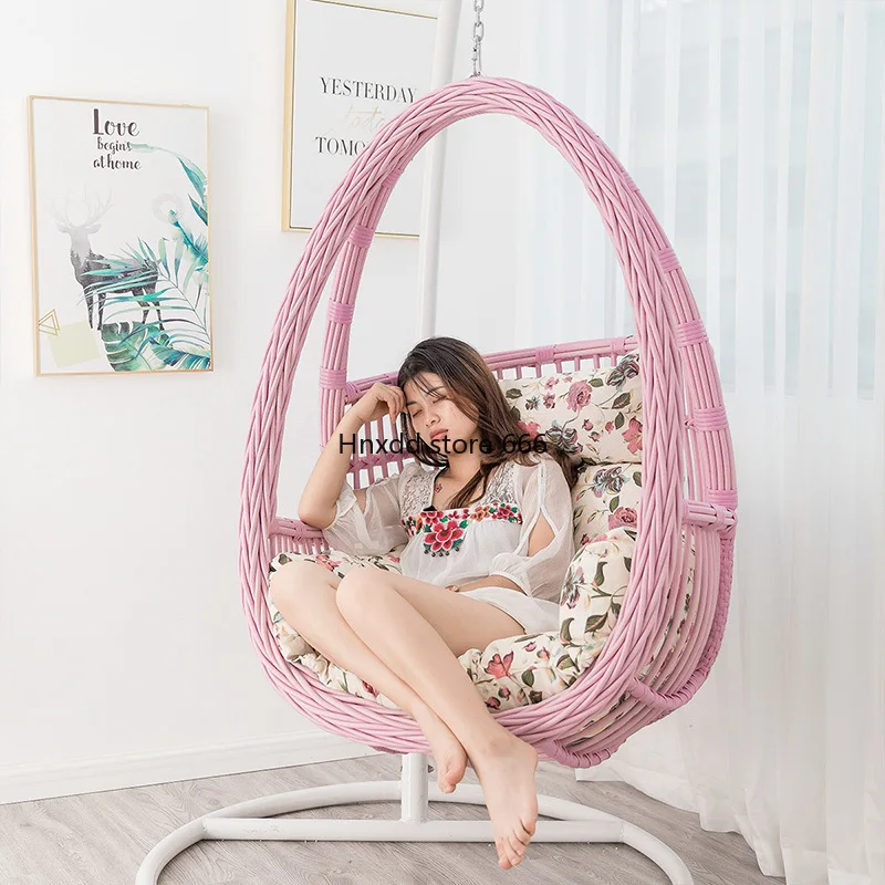 New swing indoor home lazy bedroom princess hanging basket rattan chair