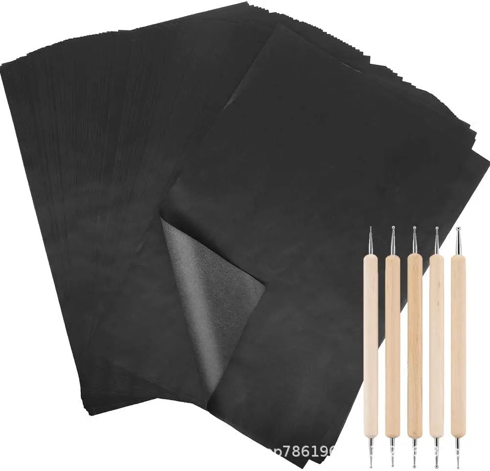 100 Blatt pro Packung Einseitiges A4-Kohlepapier mit Graphit, für Hochauflösendes Zeichnen und Nachzeichnen – Detail 5