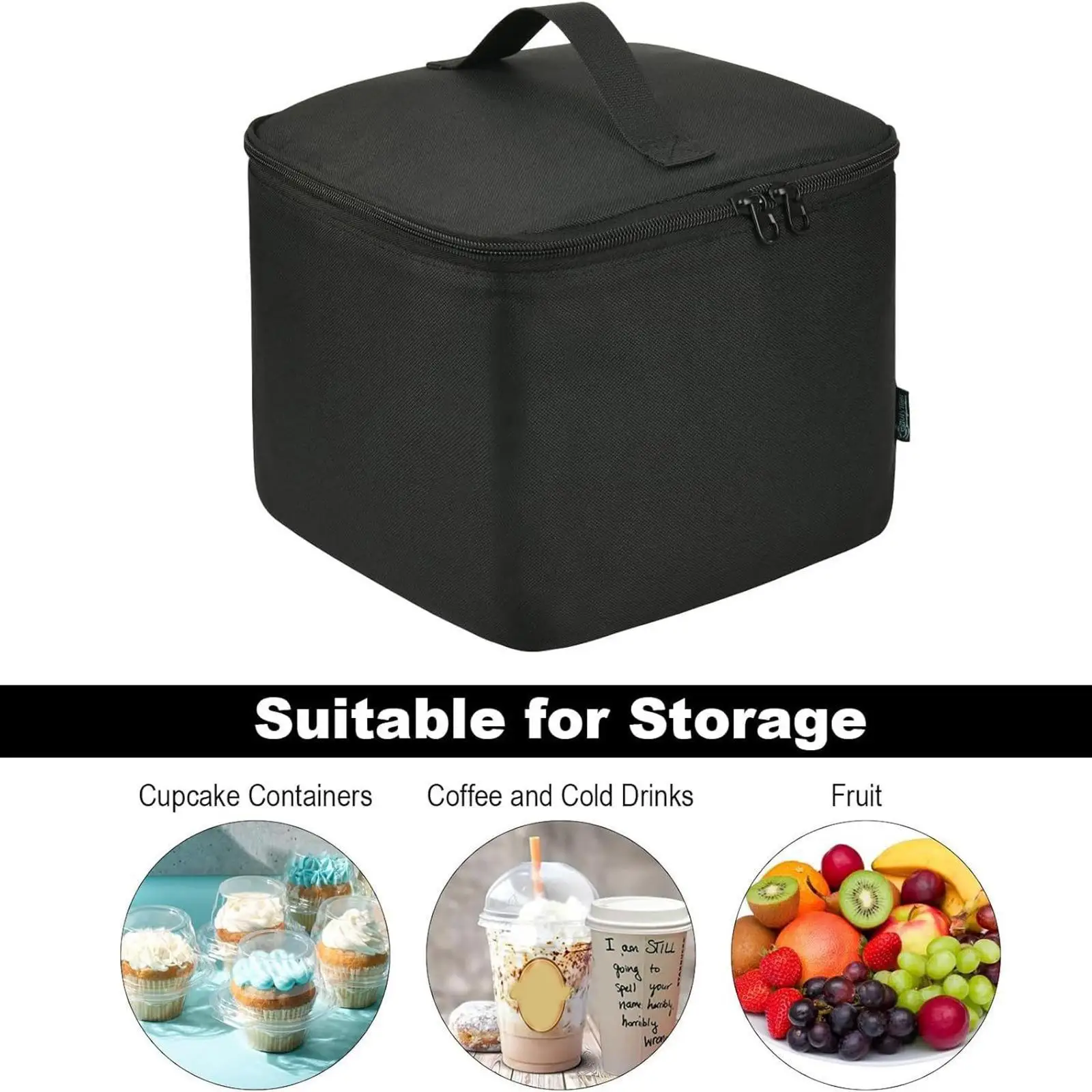 Cooler Bag Food Delivery Bag Insulated Drink Carrier for Trips Picnics BBQ