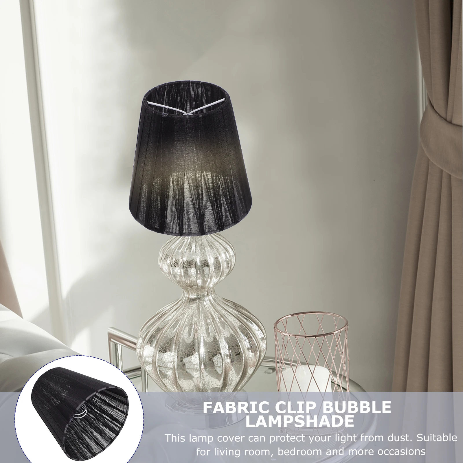 

2 шт., простой стильный чехол для лампы, полупрозрачный газовый абажур для большинства ламп, прочный, длительного использования, без ослепительной ткани, художественный абажур