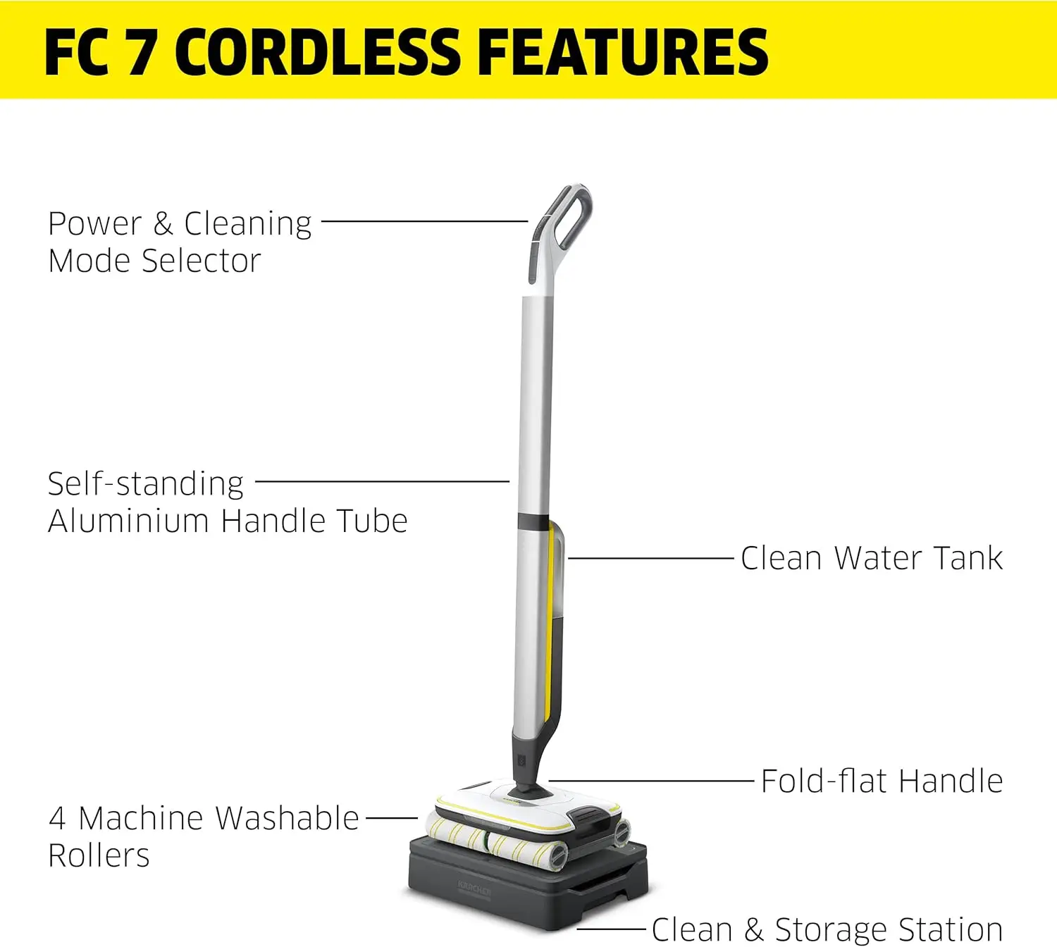 FC7 Electric Mop & Sanitize Hard Floor Cleaner - Perfect for Laminate, Wood, Tile, LVT, Vinyl & Stone Flooring - Cordless -2024