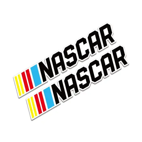 2Pcs NASCAR Racing Car Sticker Auto Body Bumper Windows Motorcycle Laptop Walls Vinyl Film Styling Decal Car Tuning Accessories