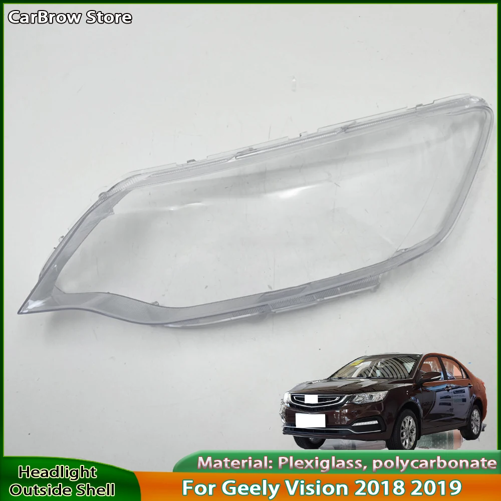 

Корпус фары, прозрачный абажур, чехол для объектива для Geely Vision 2018 2019, крышка фары, абажур
