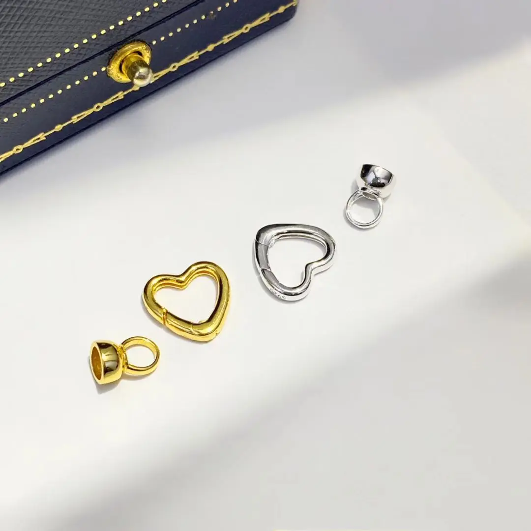 

Оптовая продажа DIY в форме сердца S925 стерлингового серебра кулон ожерелье браслет застежка крючок аксессуары для жемчуга 8-10 мм 5 шт./лот