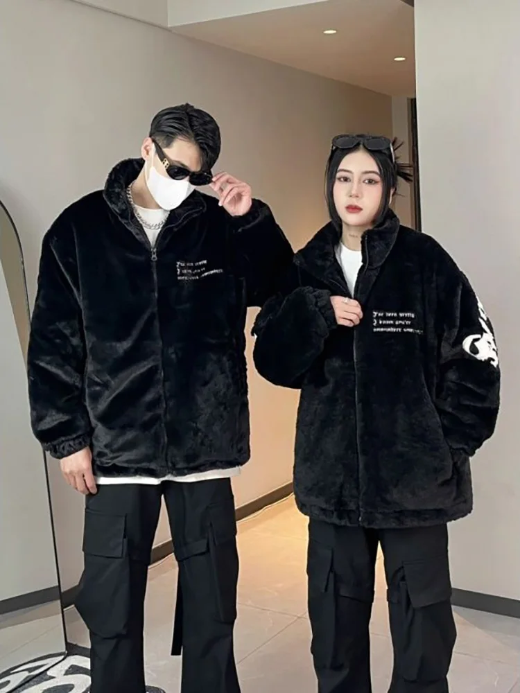 2025 春の女性のボンバージャケット、男性のラビットファーフリースジャケット、韓国のレビュー多くの女の子の服ストリートウェア、女性のコート