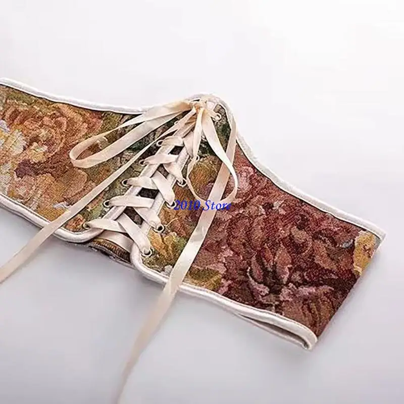 F3MFレディービスティアフローラルプリントコルセットシェイプウェアトップ女性のためのトップ、スリミングウエストシンチ