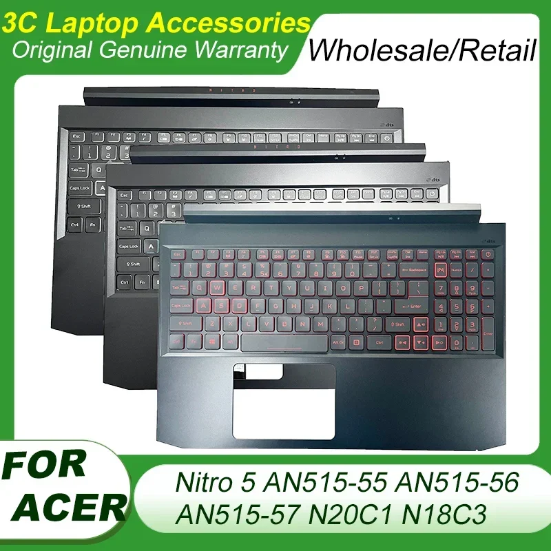 

Original Keyboard For Acer Nitro 5 AN515-55 AN515-56 AN515-57 N20C1 N18C3 Laptop Palmrest Upper Top Case Gamer Keyboard Backlit