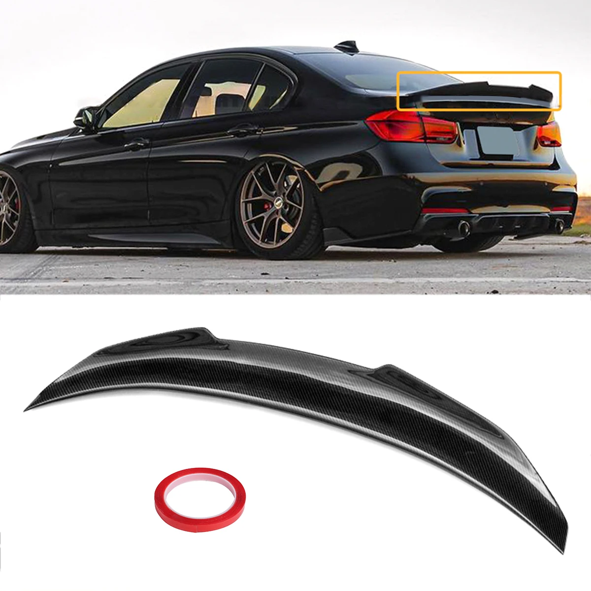 New Car Rear Trunk Spoiler Lip Boot Wing Lip Rear Spoiler Wing Lip For BMW F30 4DR Sedan 2012-2018 F80 M3 4DR Sedan 2014-2019