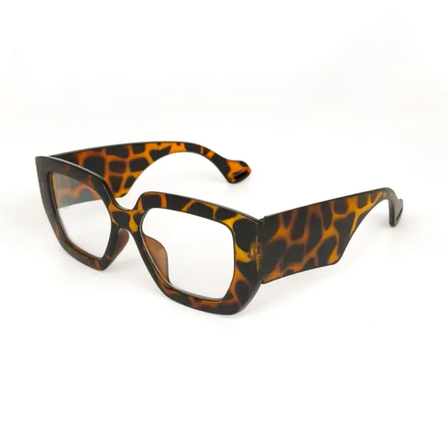 Fashionable Black Square Large Frame Women\'s Sunglasses Transparent Lenses Daily Vacation Decorative Glasses