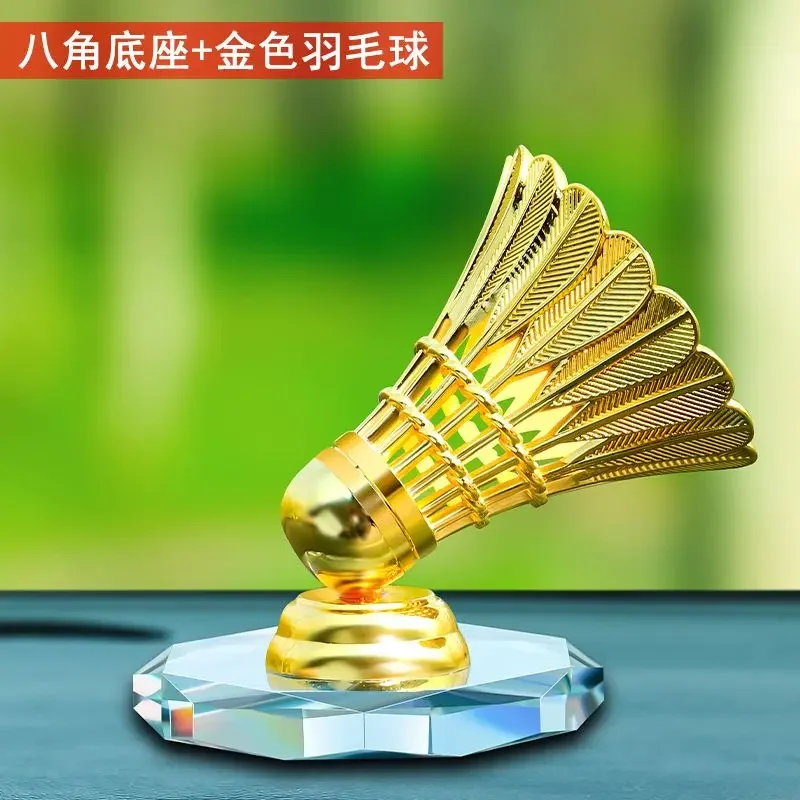 Alloy Simulation Badminton Car Ornaments, Furniture Desktop Light Luxury Decorations, Stable and Non Fading Sports Prizes