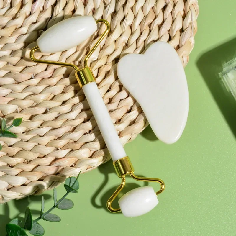 Gua Sha Set Massager for Face Facial Skin Care Roller Guoache Scraper Set Beauty Health Tools