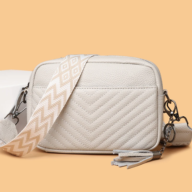 

100% Genuine Leather Purses and Handbags Designer Cowhide Women Bags Shoulder Bags for Women Messenger Crossbody Phone Bag Sac