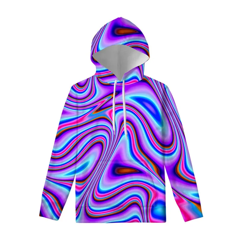 Fashion New 3D Printed Trippy Patterns Hoodies Colorful Psychedelic Styles Graphic Hooded Hoody Unisex Sweatshirts Mens Clothing