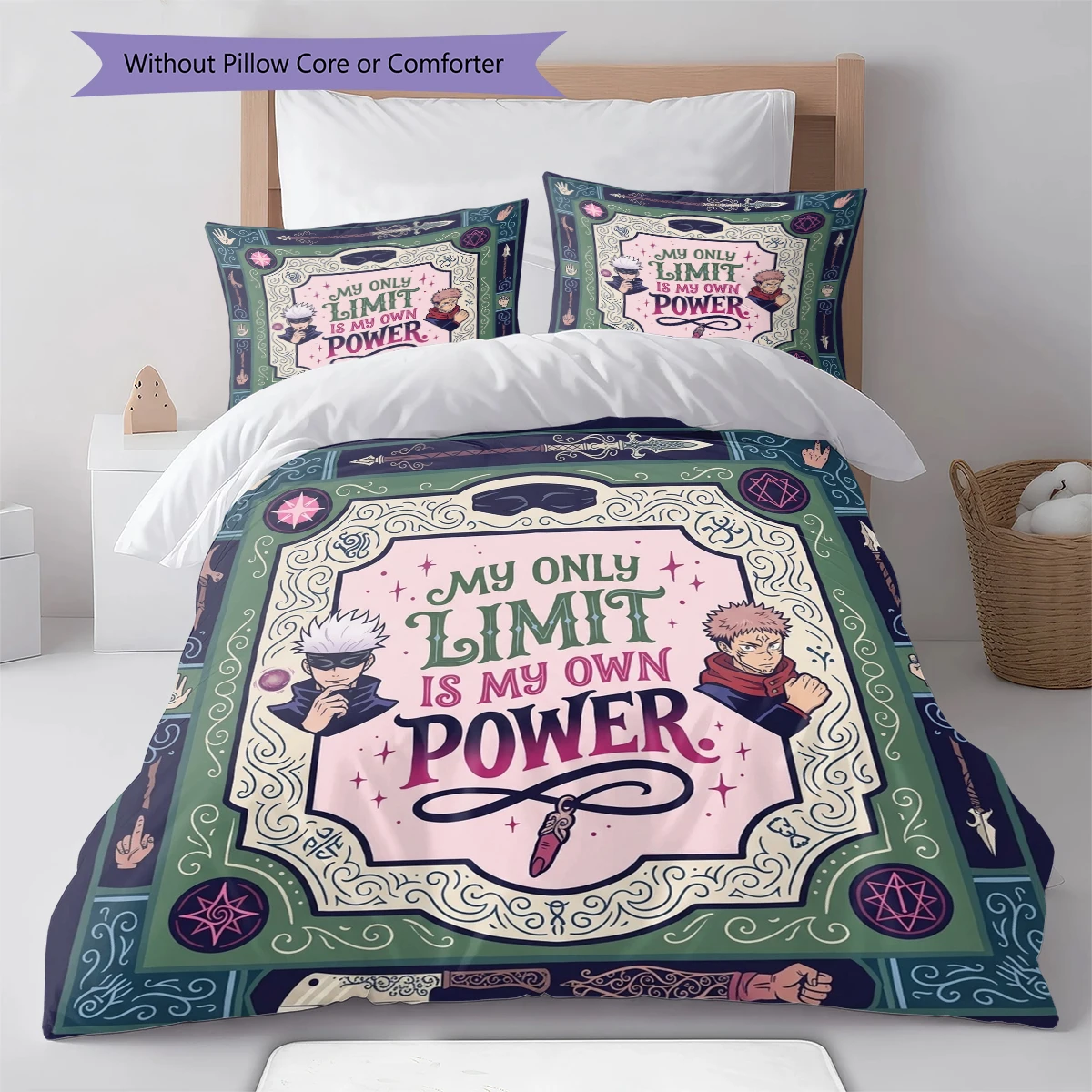 Jujutsu Kaisen Comfortable Duvet Cover - Soft, Kids Bedding Set Gift,SizeDifferent Sizes -HE35