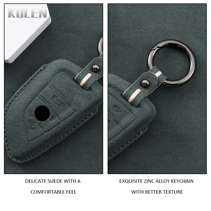 Car Remote Key Case Cover Shell For BMW X1 X3 X5 X6 X7 1 3 5 6 7 Series G20 G30 G11 F15 F16 G01 G02 F48 G05 G06 G07 Leather Fob