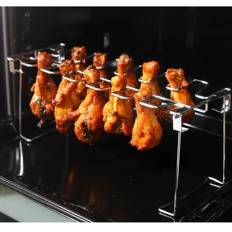 

Инструменты для барбекю, домашняя портативная складная стойка для курицы из нержавеющей стали, домашняя духовка, тарелка для барбекю, гриль