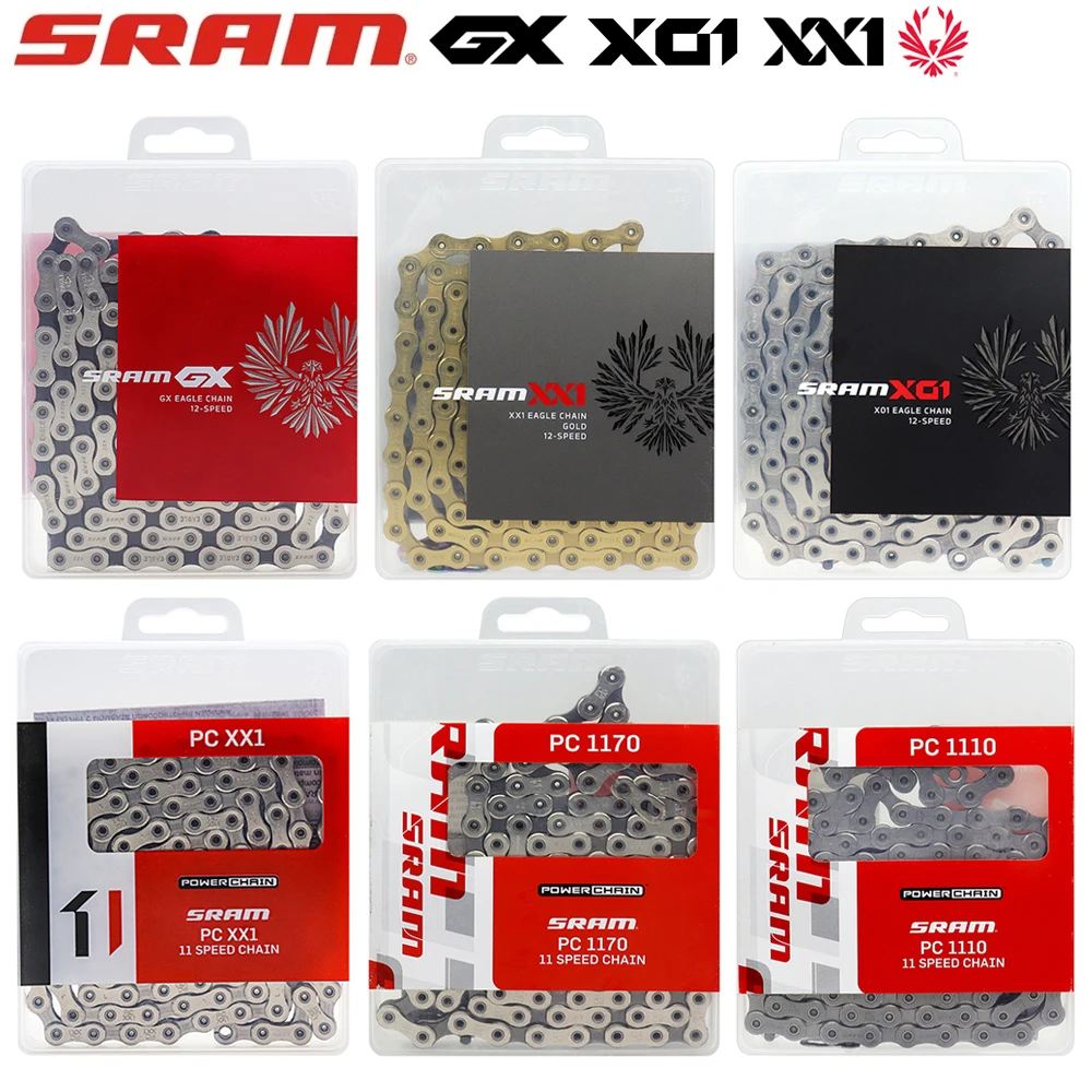 SRAM Eagle Chain GX NX PC XX1 1110 1170 X01 XX1 MTB Road 11/12 Speed Bicycle Chain 114L 118L 126L with Quick-link Cycling Parts