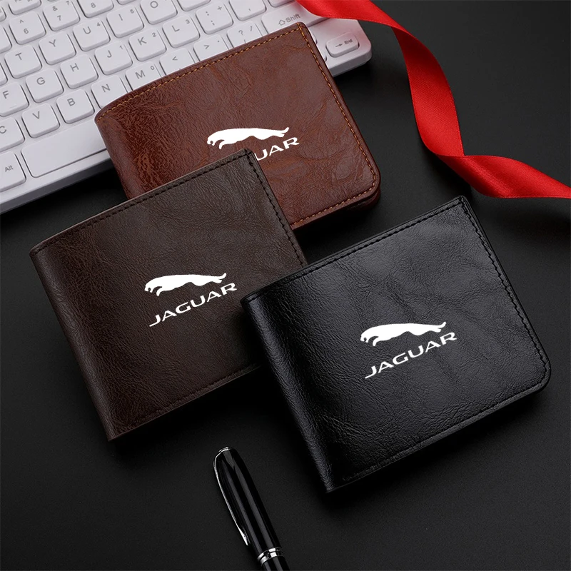 PU Leather Car Driving Document bag ID Passport Card Wallet Card Pouch for Jaguar XE XF XJ F-Pace X-Type S-Type F-Type JS-Racing