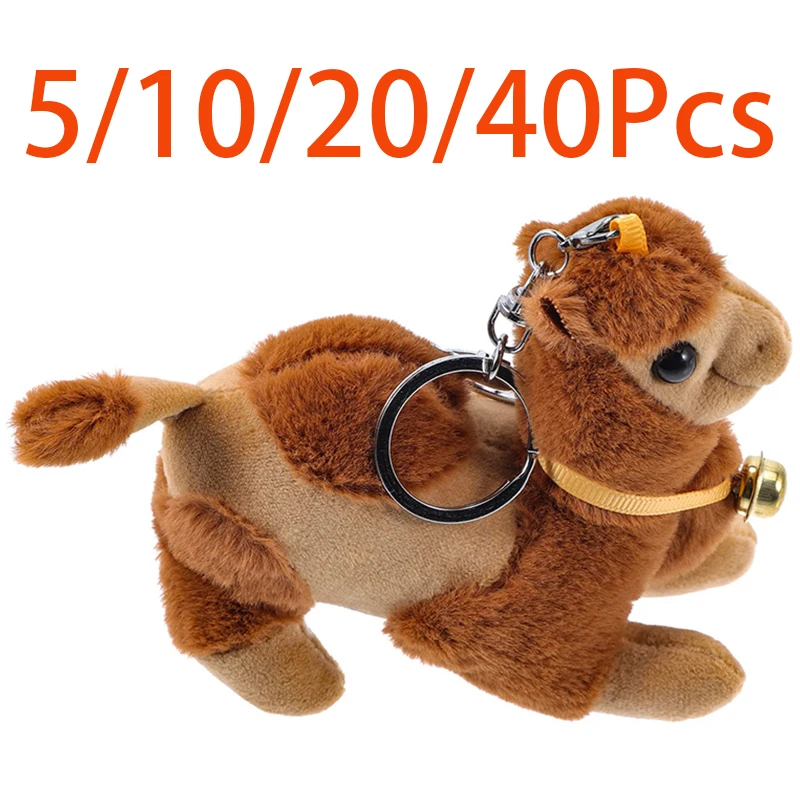 5-40Pcs Desert Camel Doll Keychains Dunhuang Camel Doll Plush Pendant Toy Doll Activity Prize Tourism Gift Wholesale