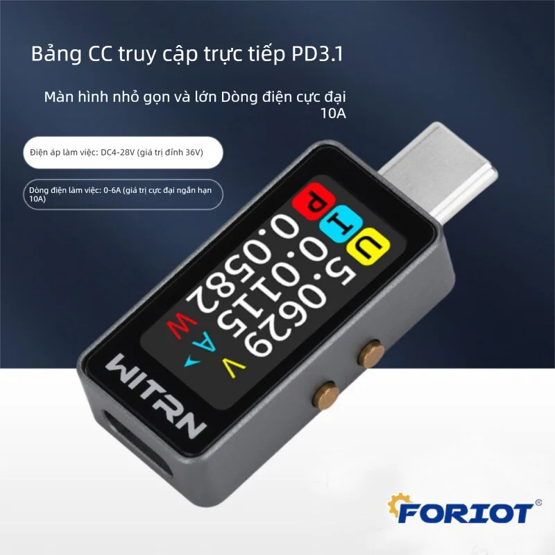 FORIOT | Máy Đo Điện Áp IPS màu 0,96 inch Đo Dòng Điện 2 Chiều 4-28V