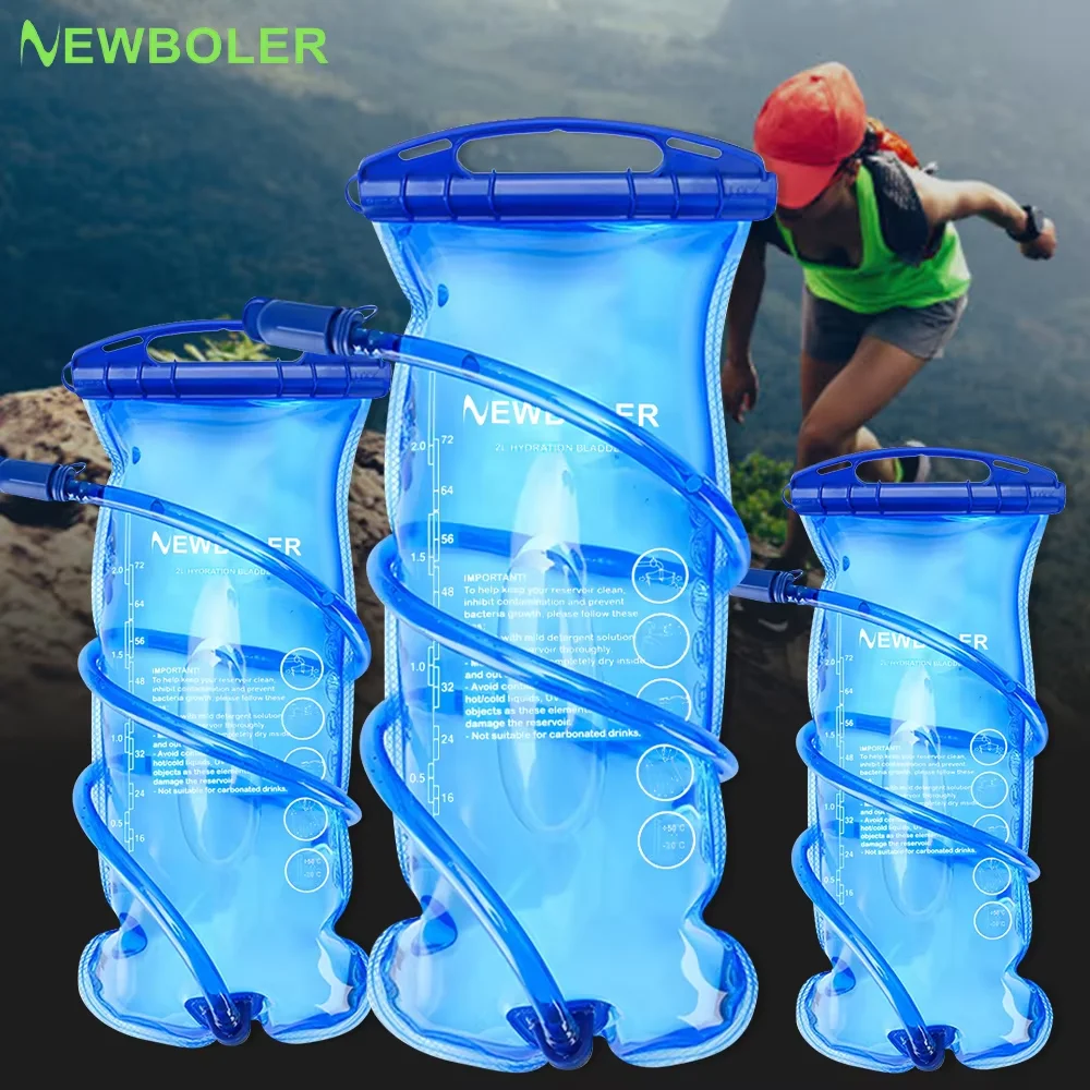 NEWBOLER Water Bag Reservoir Water Replenishment Bag Storage Bag without Bisphenol 1.5L 2L 3L Running Sports Tank Backpack