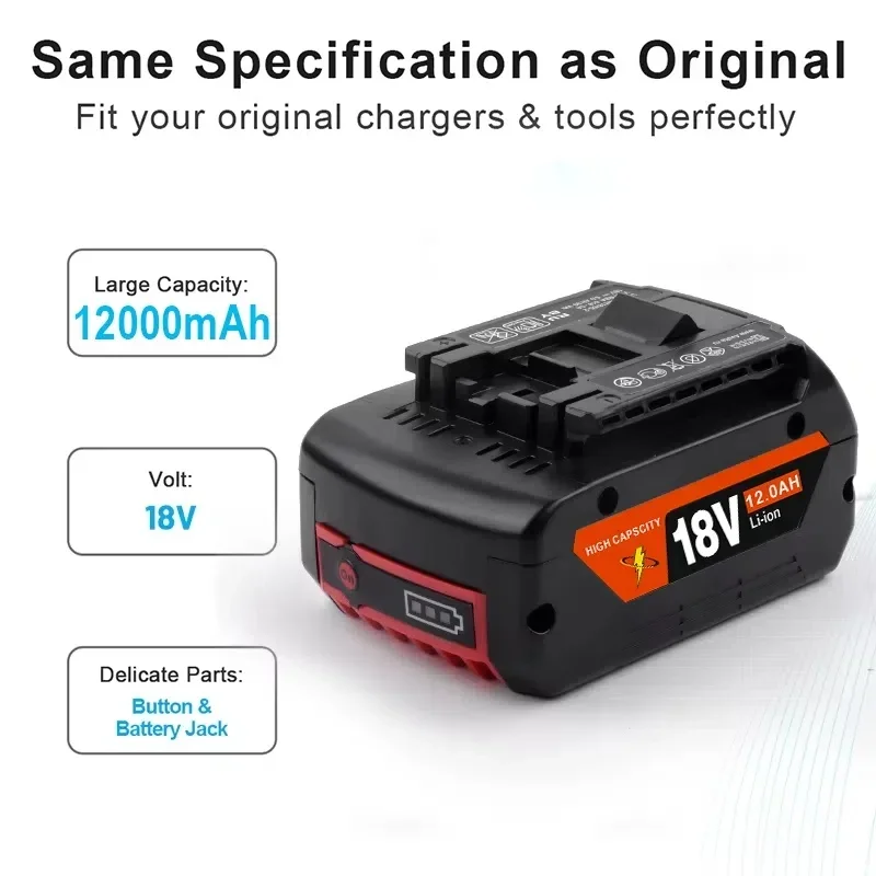 Batterie ricaricabili da 18 V 🔋 Per prestazioni BOSCH 18V ⚡ Batteria LITHIUM-ION GDS250-Li GSR180-Li GKS185-Li GWS180-Li GSB185-Li 🔥