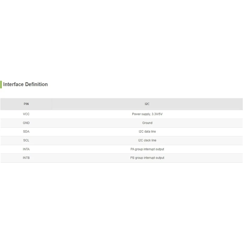 MCP23017 Bảng mở rộng có kiểm soát I2C Mở rộng 16 chân Hỗ trợ 8 mô-đun mở rộng cho tối đa 128 chân I/O, I2C Dropship