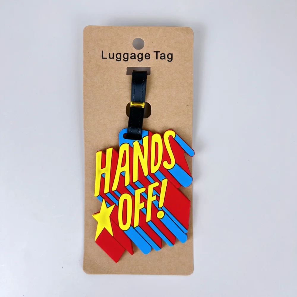 Travel Accessories “Hands Off” Luggage Travel Tag Silica Gel Suitcase ID Addres Holder Baggage Boarding Tag Portable Label