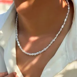 2024 New Simple Imitation Pearl Choker Necklace for Women Vintage Elegant Beaded Temperament Necklace Wedding Party Jewelry