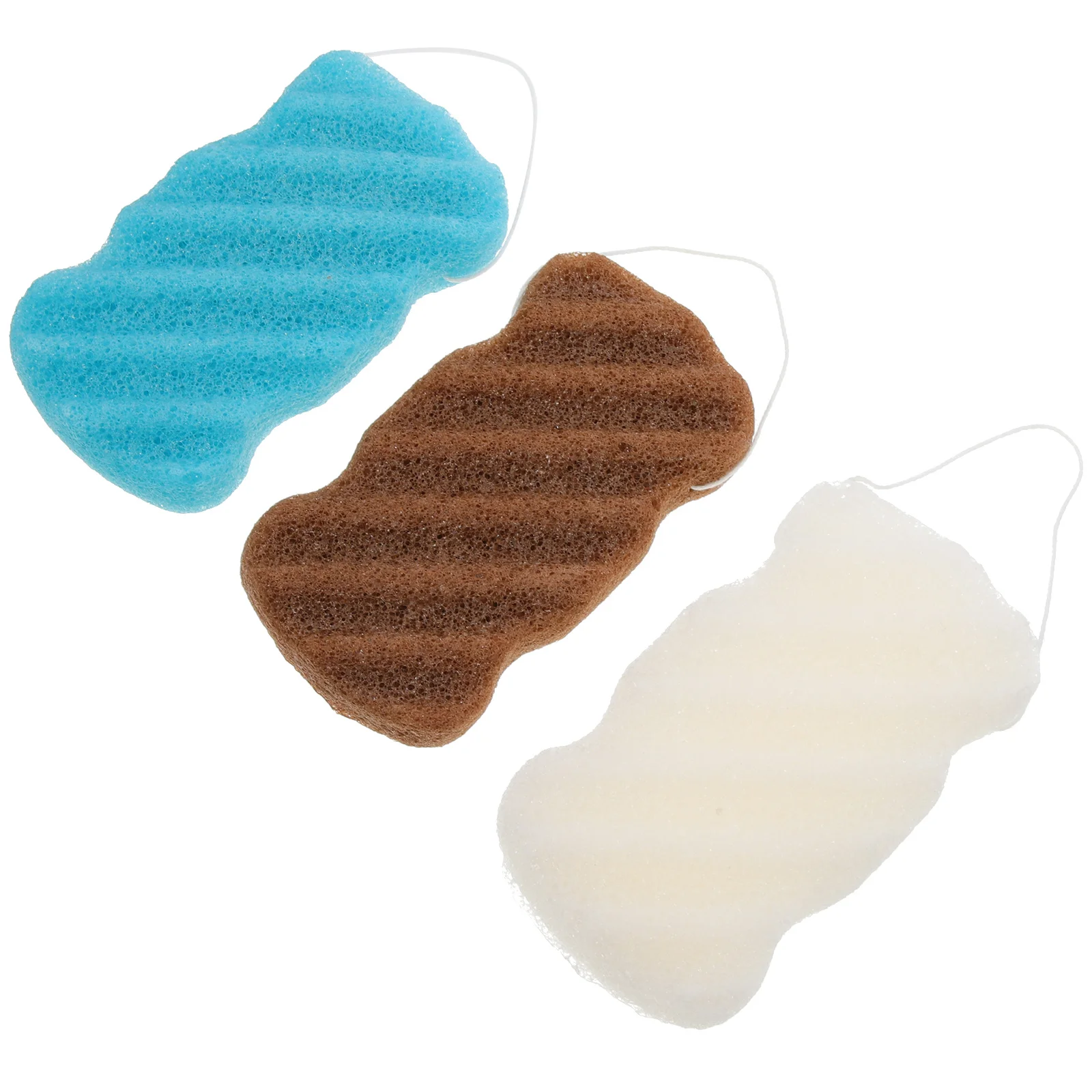 

3Pcs Portable Face Cleaning Sponges Exfoliating Makeup Remover Facial Scrubber Travel Friendly Exfoliating Sponge for Face