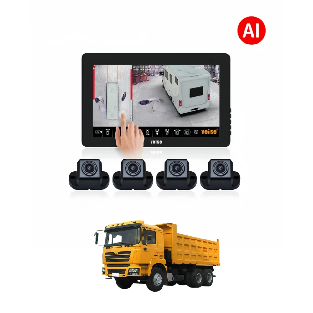 

All in ONE Machine AI 360 Degree Truck System Bird Eye View Bus Security Car Cam Backup for Bus Truck Caravan RV