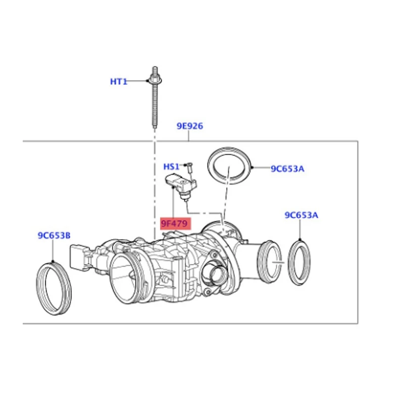 LR019130 Sensor - manifold supply pressure La nd Ro ve r