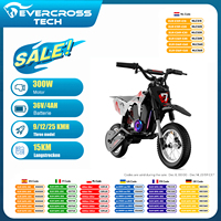 Children's electric Motorbike EVERCROSS TECH EV12M Pro - 300W, 25 km/h, 15 km battery life, Bluetooth & LED 12 ''tires