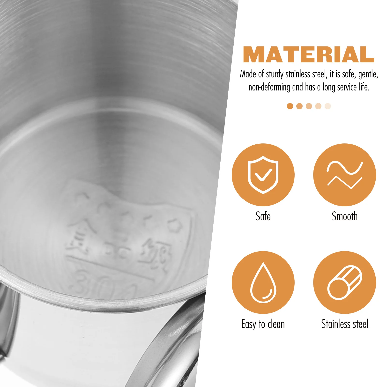 

Stainless Steel Water Cup Heat Resistant Smooth Rim Mug For Coffee Tea Juice Milk Beverage Container Kitchen