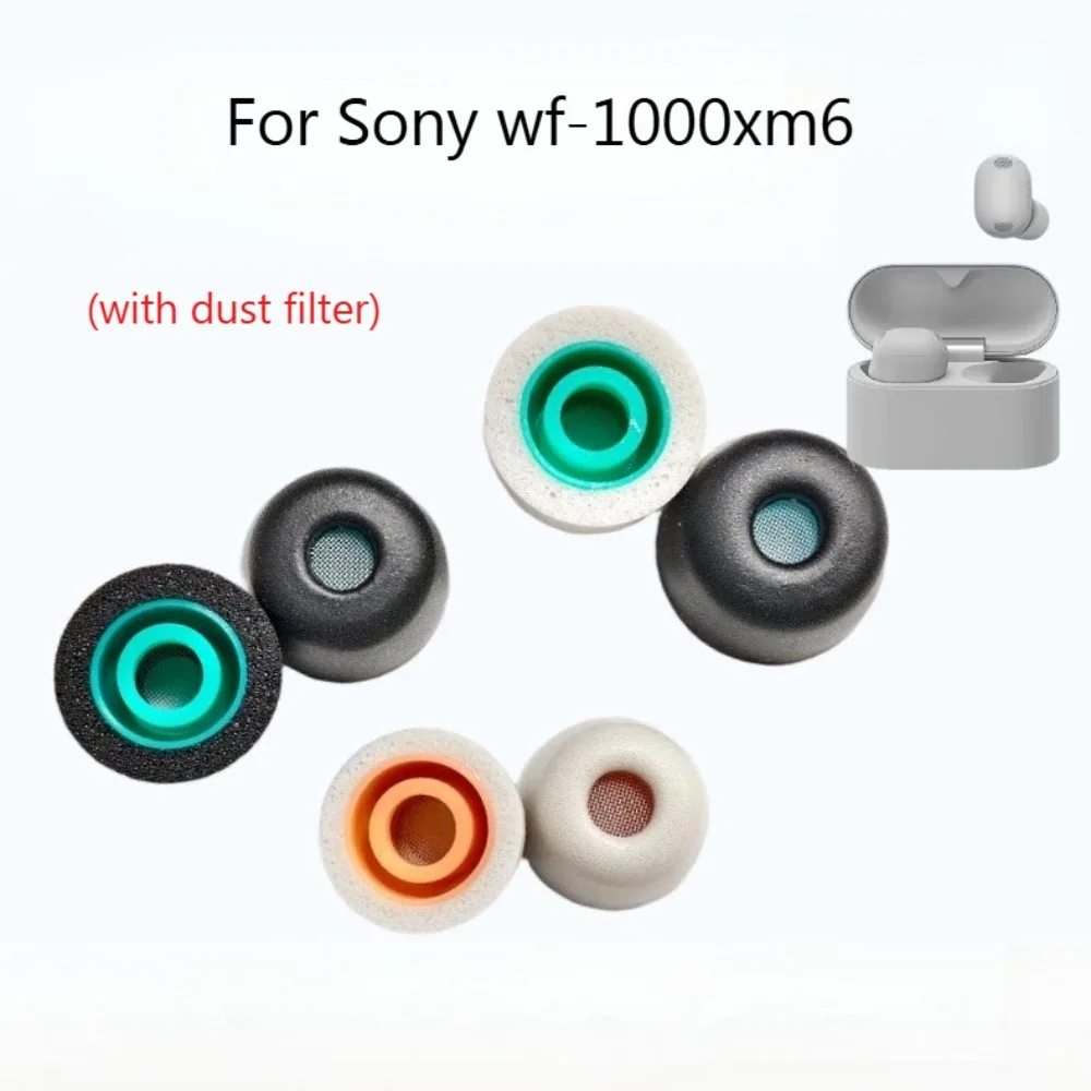 Ponteiras de Espuma Viscoelástica para Fones de Ouvido Sony WF-1000XM6 XM5, Protetores Auriculares Intra-auriculares para Headset Bluetooth, Filtros de Poeira de Esponja, Capas para Fones de Ouvido