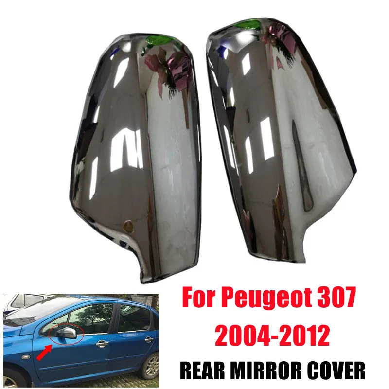 

2 шт. для Peugeot 307 CC SW 407 2004-2012, крышка бокового зеркала заднего вида, крышка крыла, внешняя отделка двери, аксессуары для украшения автомобиля