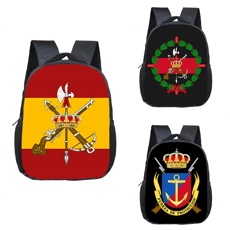 Spanish Legion Espanola Flag Print Backpack Navy Armada Kids School Bags Children Rucksack Boys Girls Daypack Bookbags Gift