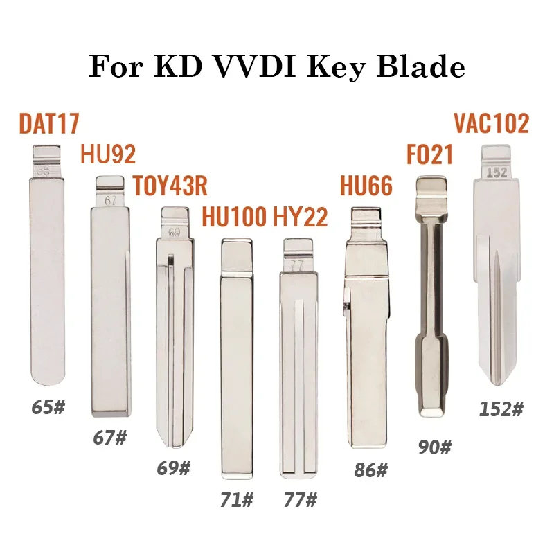 5 pz KeyDiy Xhorse VVDI JMD KD sostituzione metallo non tagliato lama vuota universale a distanza Flip Blade per Subaru Toyota BMW VW Ford