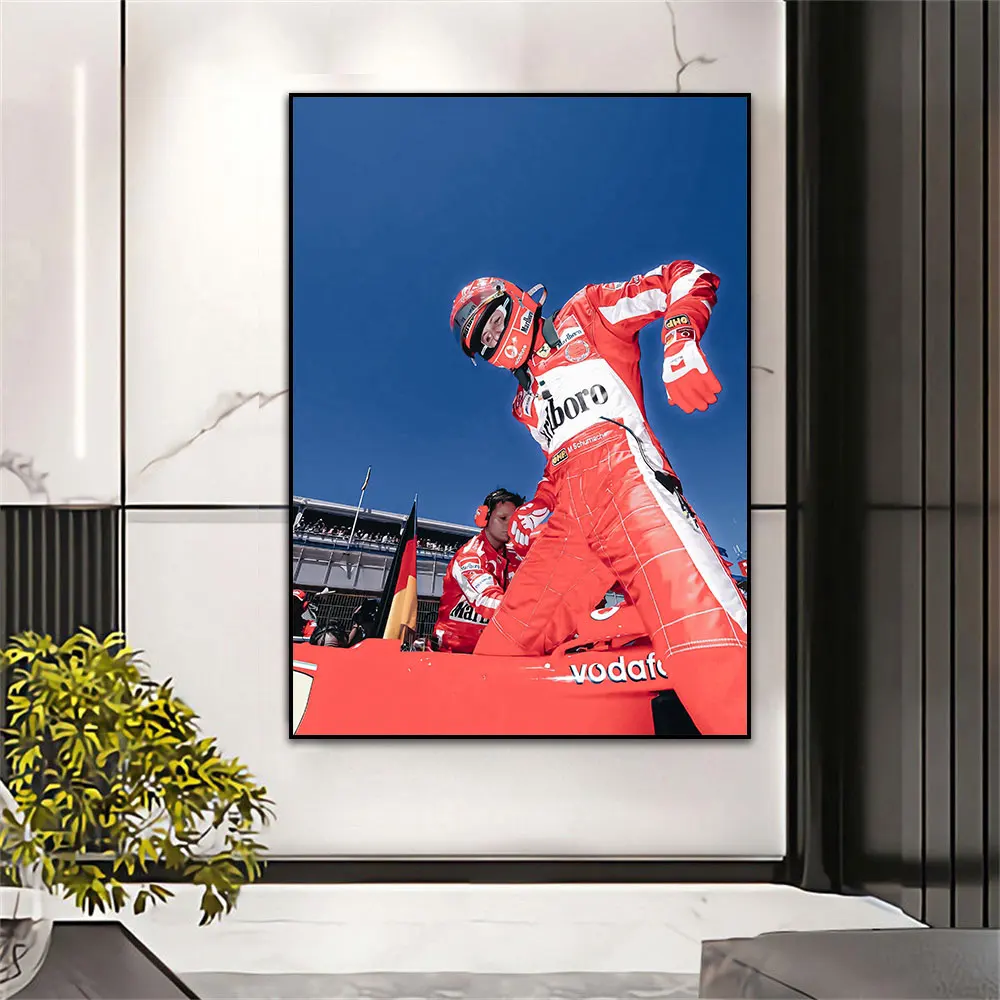 

Michael Schumacher F1 Legend Poster Premium Canvas Wall Art 7 Time Champion Motorsport Gift for Racing Fans