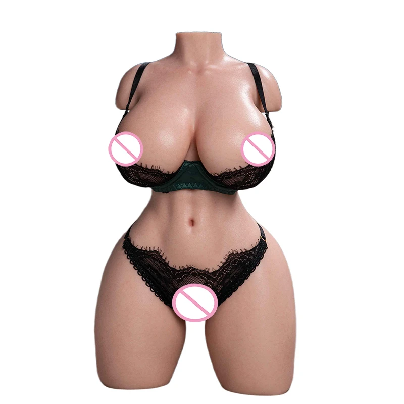 MIVM Full Silicone Torso Doll Adult Masturbation Cup Sexy Pussy Anal Vaginal Adult Fun Sex Toy for Men Big Chest Sex Doll 18+
